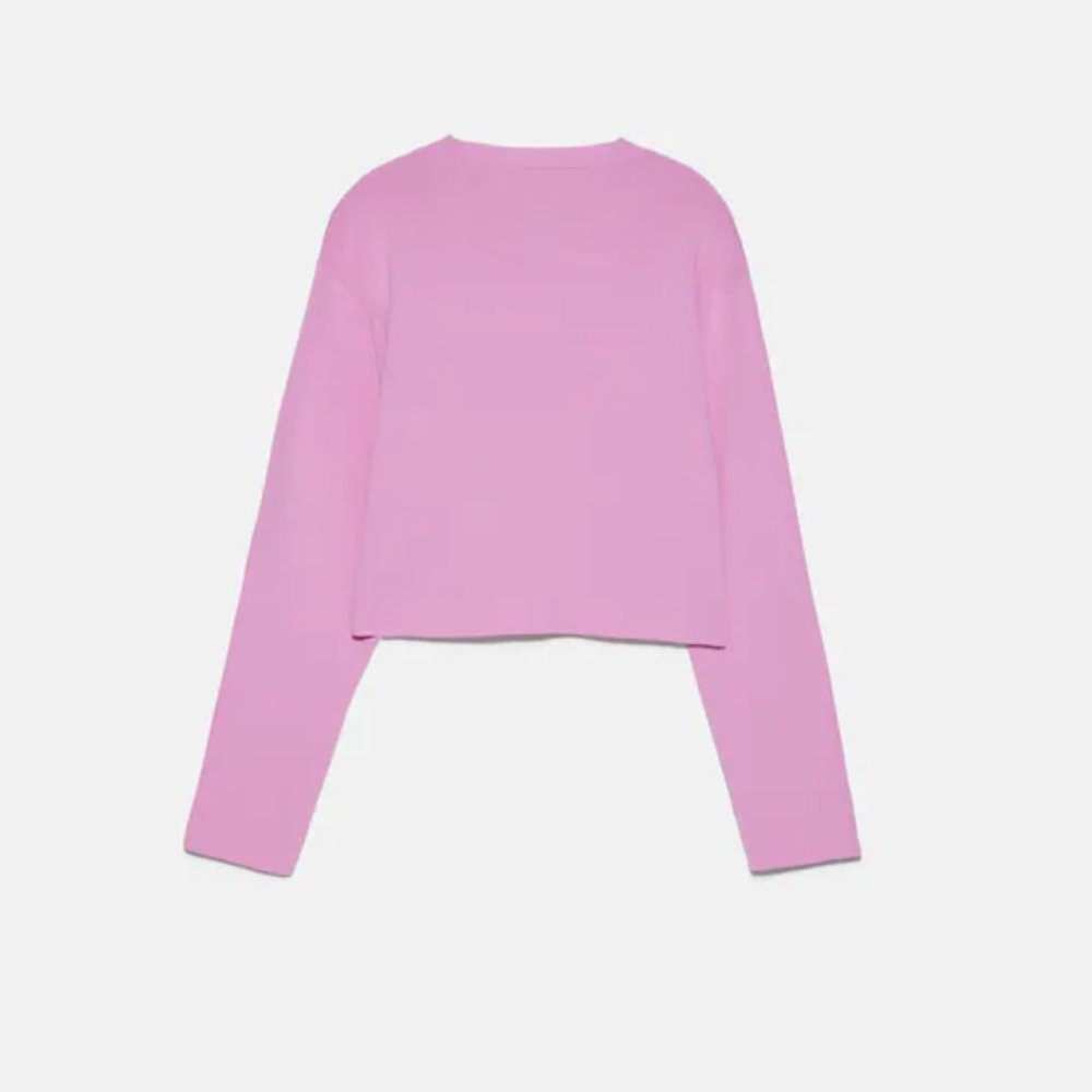 Zara Pink Buttoned Cardigan M - Picture 4 of 5